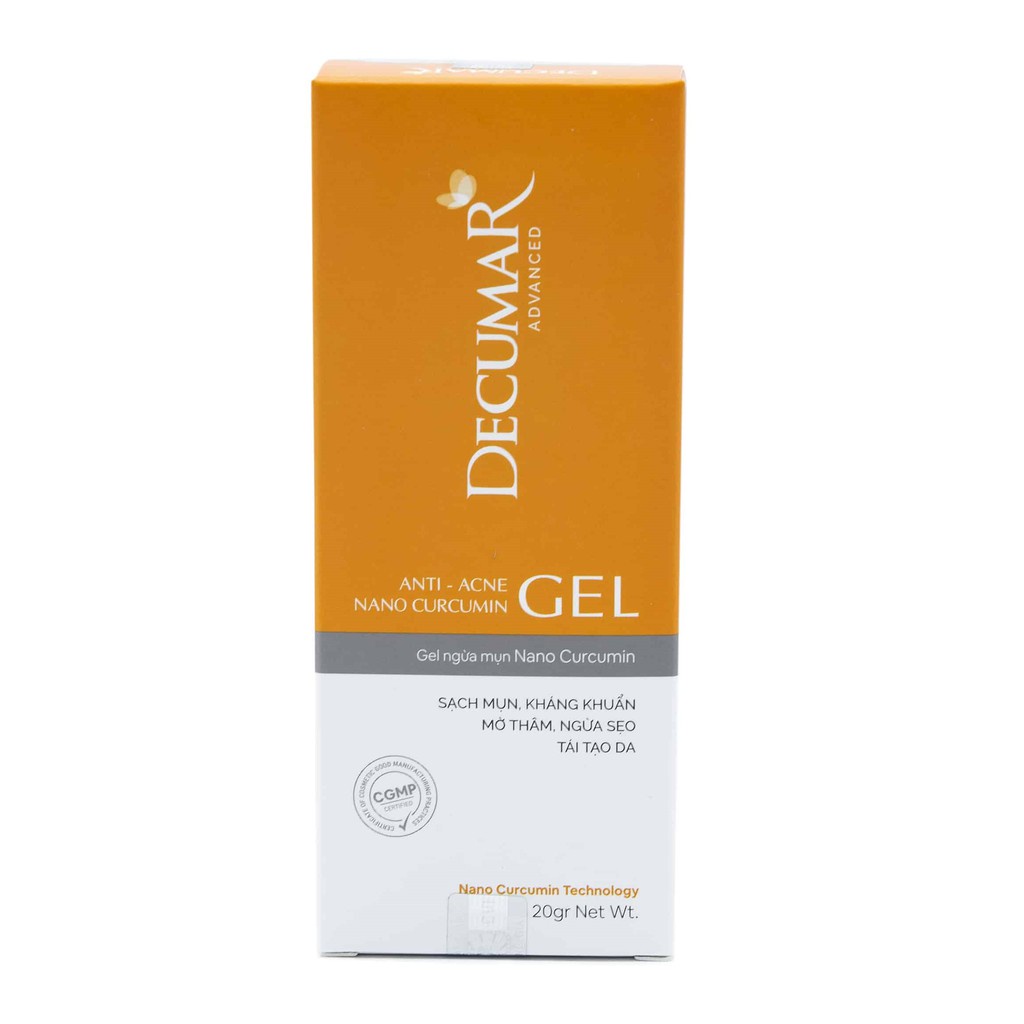 Gel ngừa mụn Nano Nghệ Decumar Advanced 20g