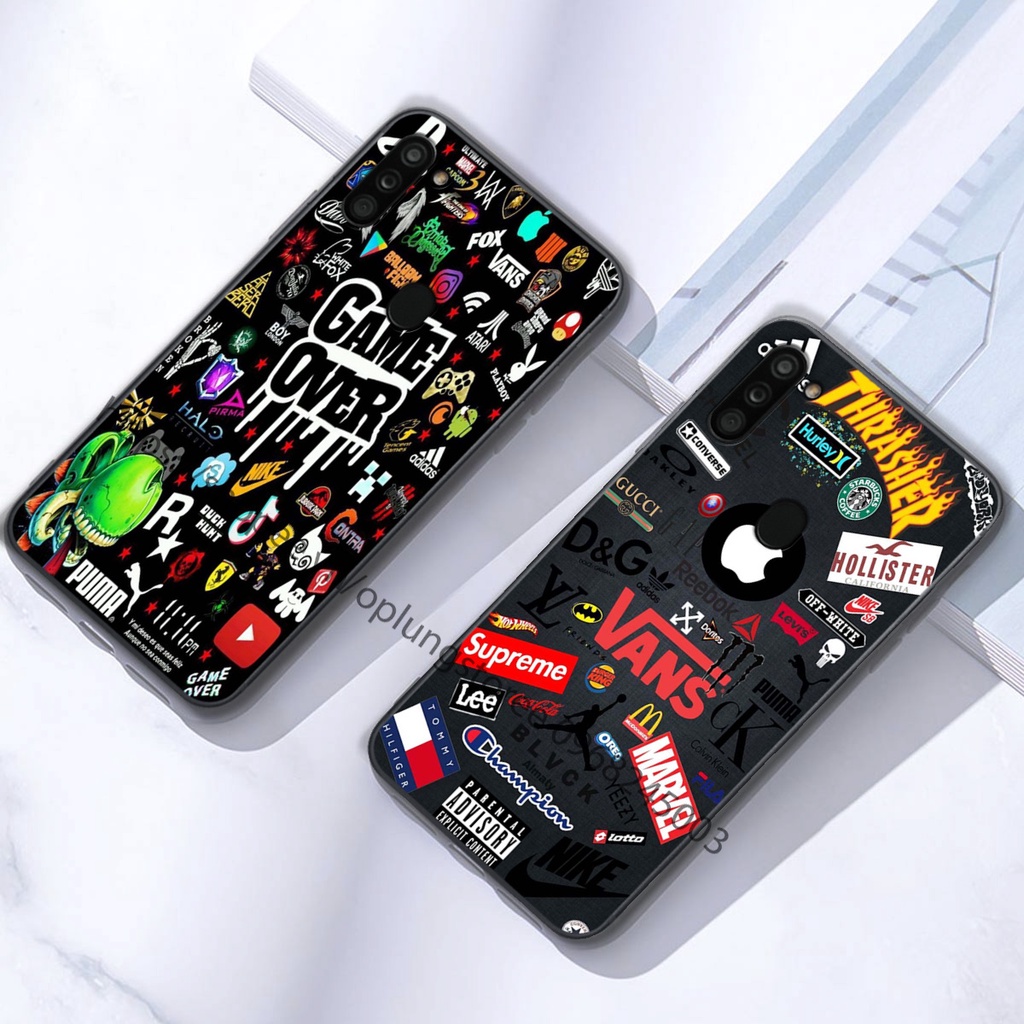 Ốp lưng Samsung A11/M11 in hình thương hiệu thời trang đa sắc cá tính.