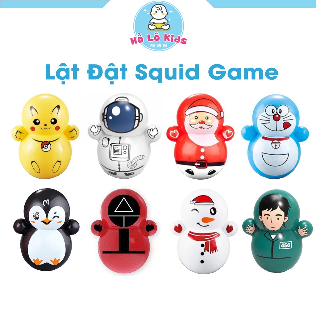 Set 10 Lật Đật Mini, Lật Đật Squidgame, Doremon, Minions, Pikachu, Ong Vàng Đáng Yêu
