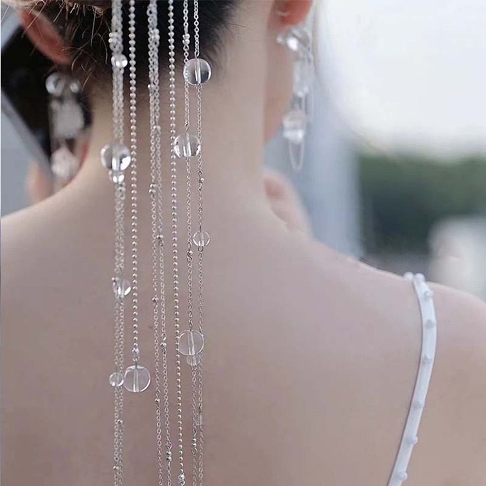 Kẹp Tóc Hình Hoa Đính Đá Pha Lê Tua Rua Thời Trang