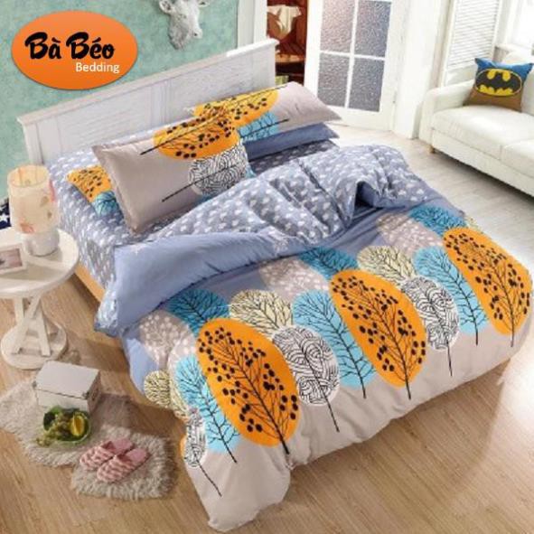 Bộ ga giường và vỏ gối poly m6/m8, Drap giường đai thun