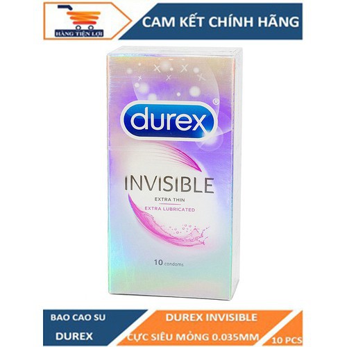 [BAO CAO SU SIÊU MỎNG]  - DUREX INVISIBLE EXTRATHIN - 10 CÁI