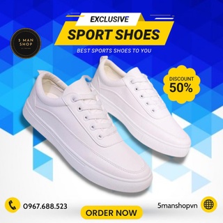 Giày Nam Thể Thao Nam Cao Cấp Hot Trend SPOST Giầy Trắng Cao Cổ Sneaker Nam Nữ - Hàng Loại 1