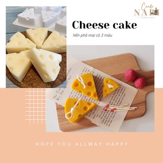 Nến tinh dầu, nến thơm phô mai cheese cake 3 màu, decor phòng ngủ, trang trí phòng ngủ