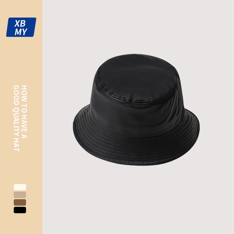 Mũ Bucket Chất Liệu Da PU Chống Nắng Phong Cách Thời Trang Thu Đông Hàn Quốc