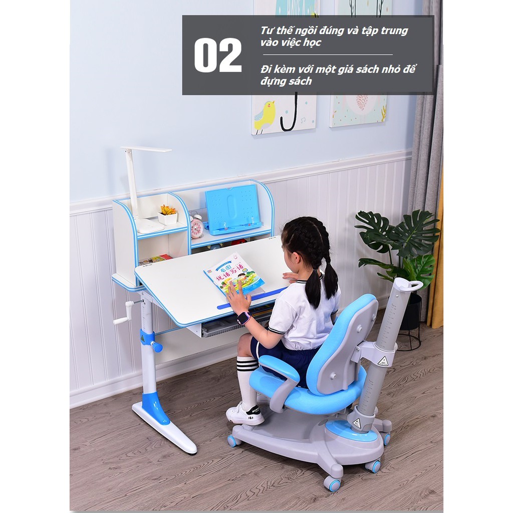 Bàn Học Thông Minh Chống Gù Chống Cận DISNEY 800 giá sách lớn_Bàn ghế học sinh _MOMOMART | BigBuy360 - bigbuy360.vn