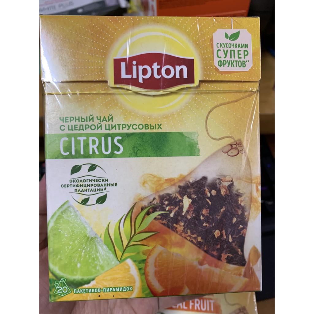 Trà Lipton Nga hộp 20 túi lọc nhiều vị date mới