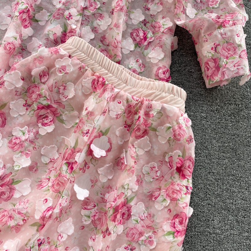 Set áo sơ mi kèm quần đùi vải thêu hoa thủ công cao cấp hàng thiết kế mẫu mới 2022