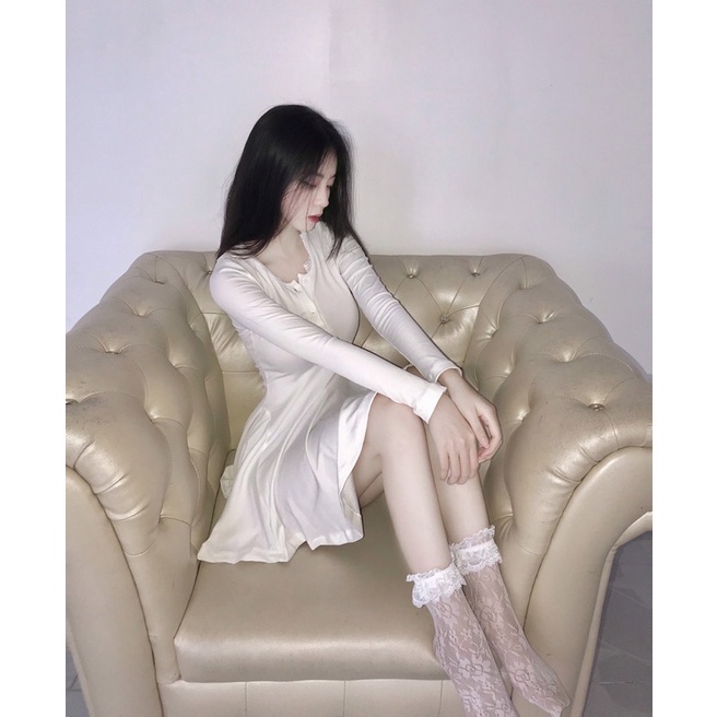 Đầm thun gân Yunie