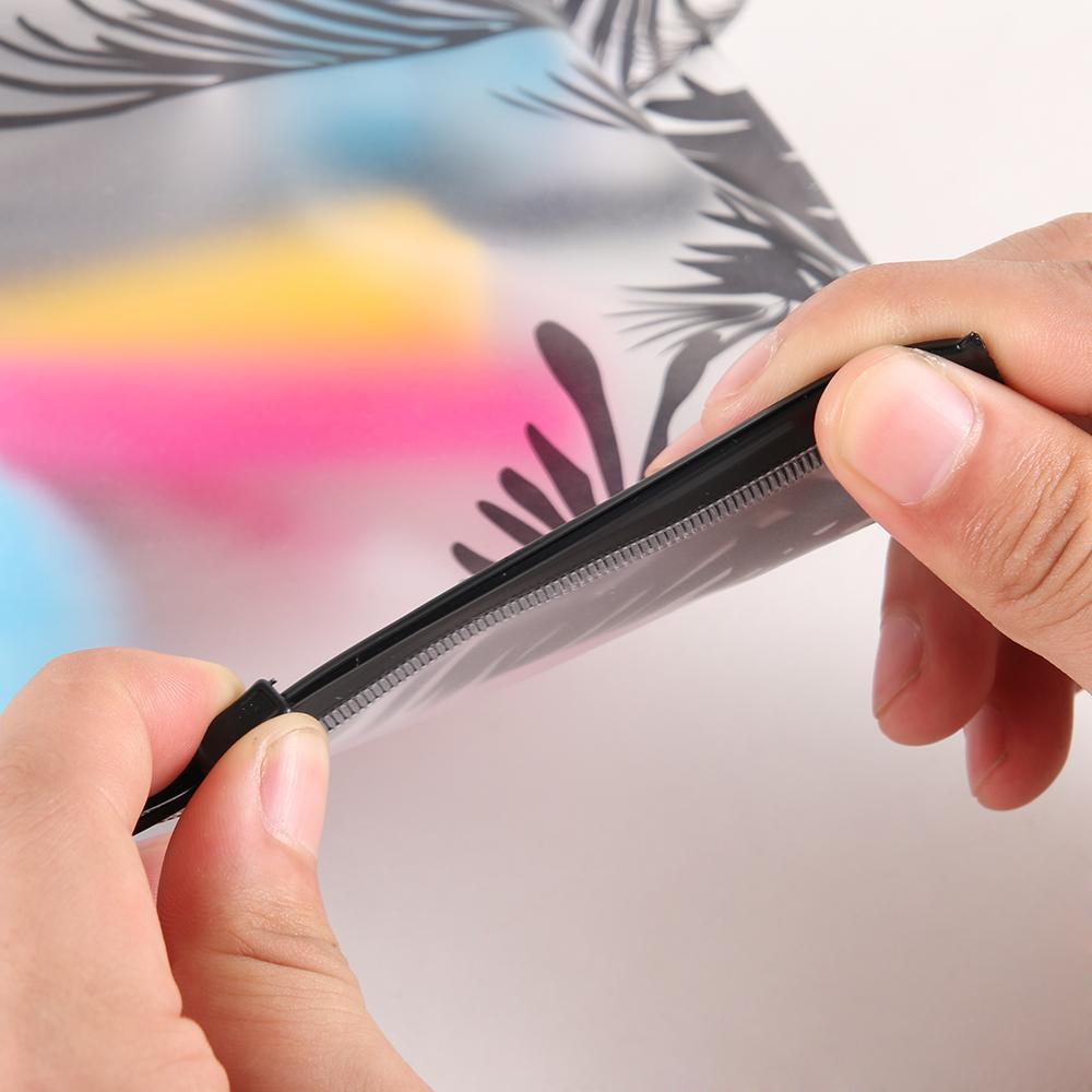 Túi Đựng Bút / Mỹ Phẩm Màu Trong Suốt Hình Cây Dừa Độc Đáo Ốp