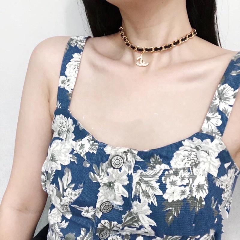 Dây chuyền xích phối mặt đá cha leo