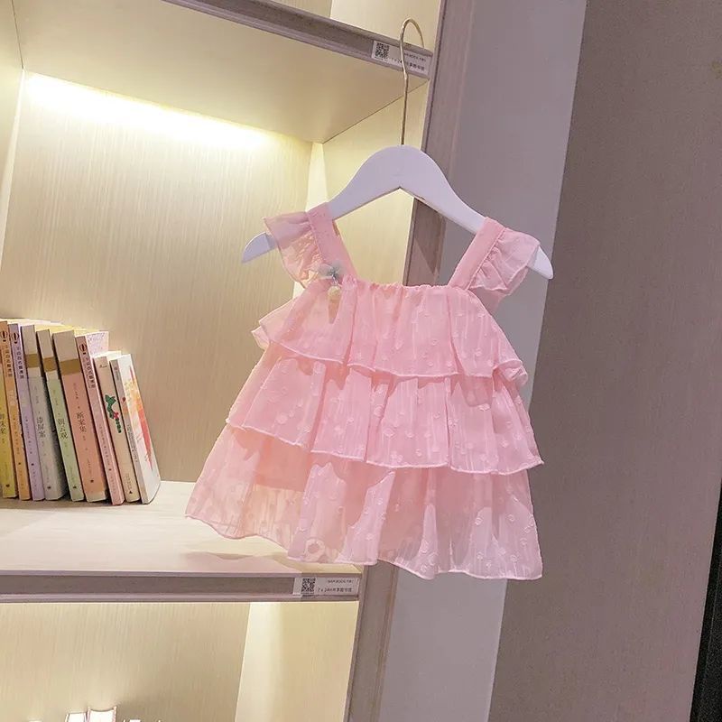 2023 Đầm Công Chúa Lưới Mùa Hè Hàn Quốc Cho Bé Gái Mới