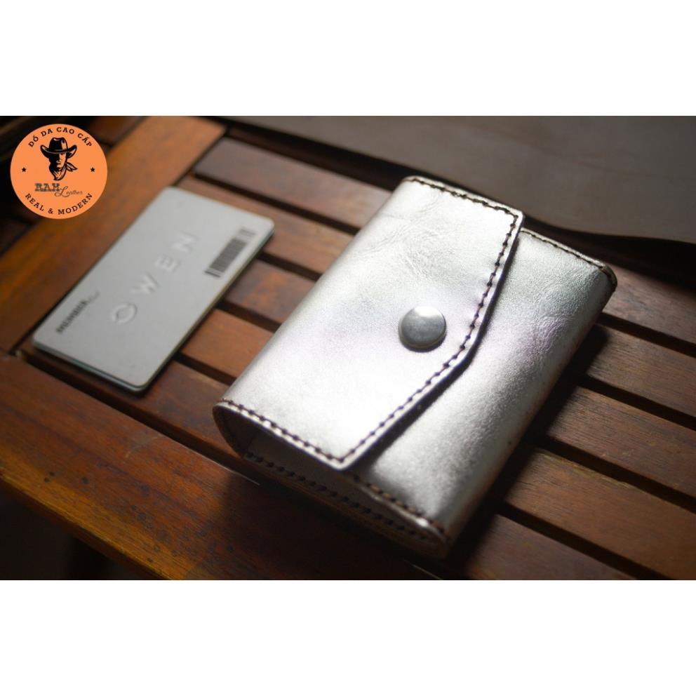 Ví Nữ Da Bò Màu Trắng Bạc Cao Cấp - Ram Leather
