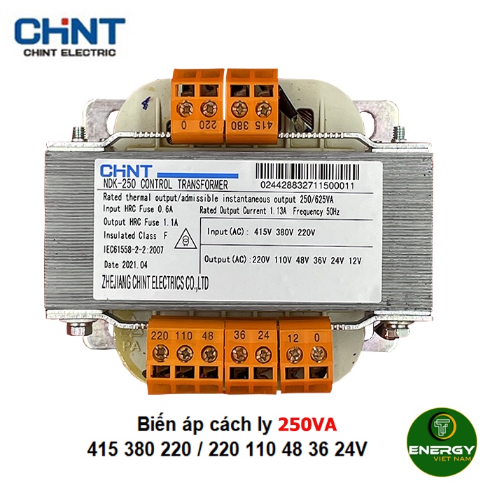 Biến Áp Cách Ly 1 Pha Chint NDK-100 - Thiết Bị Điện ENERGY