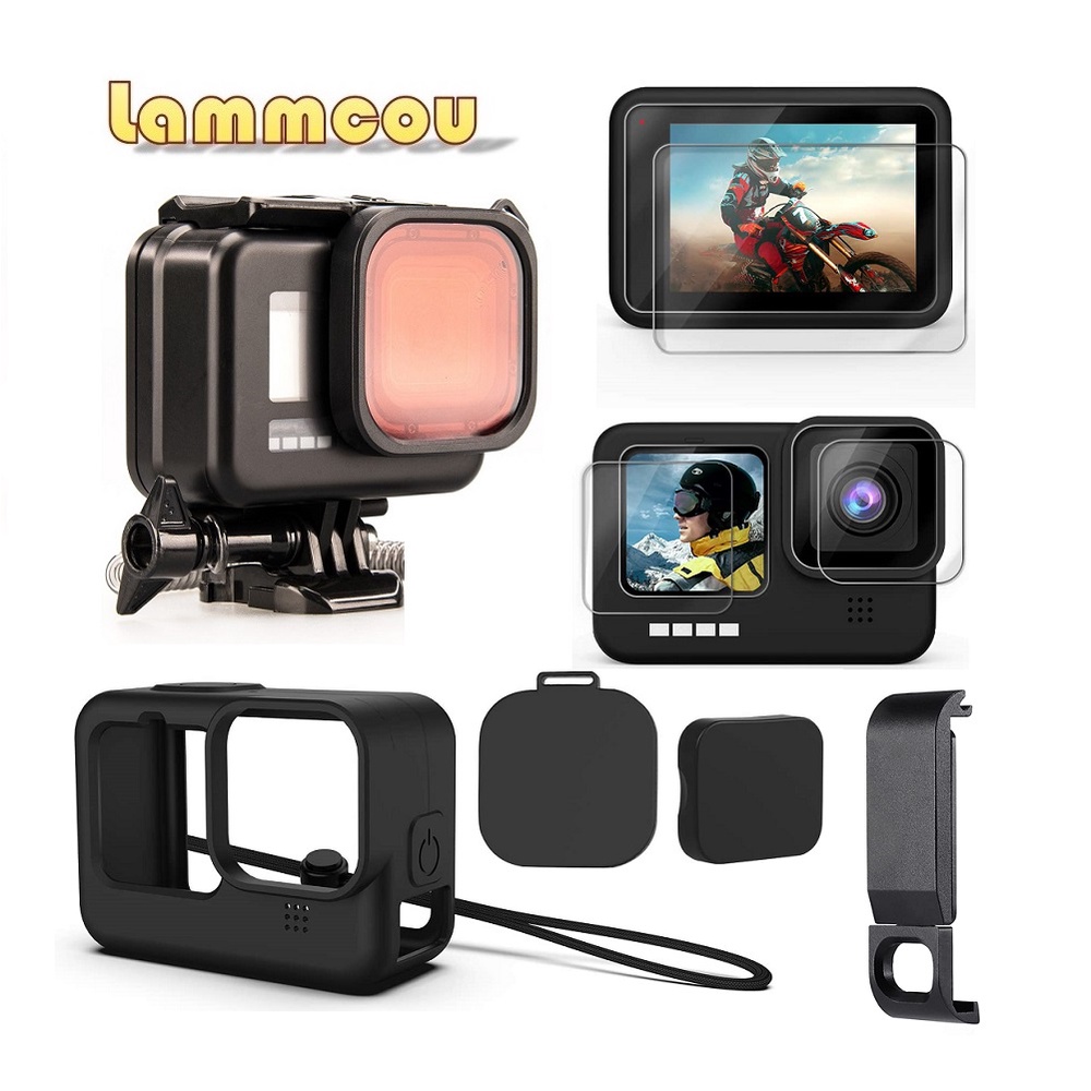 Lammcou Accessories Compatible with GoPro Hero 10 Black Chest Mount Helmet Strap Tripod Monopod