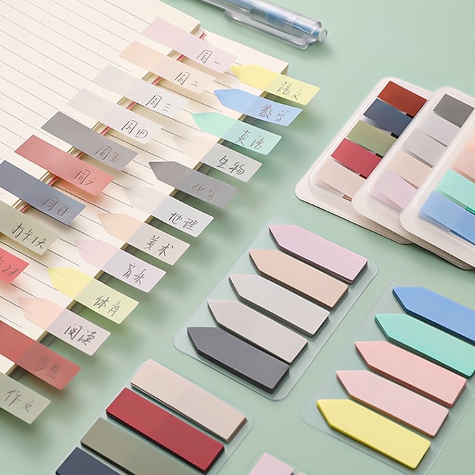 &lt;Video Review&gt; Set 5 Miếng Dán Sticky Giấy Note To Do List Giấy Dán Ghi Chú Đánh DấuTrang Màu Colorful Pastel D033