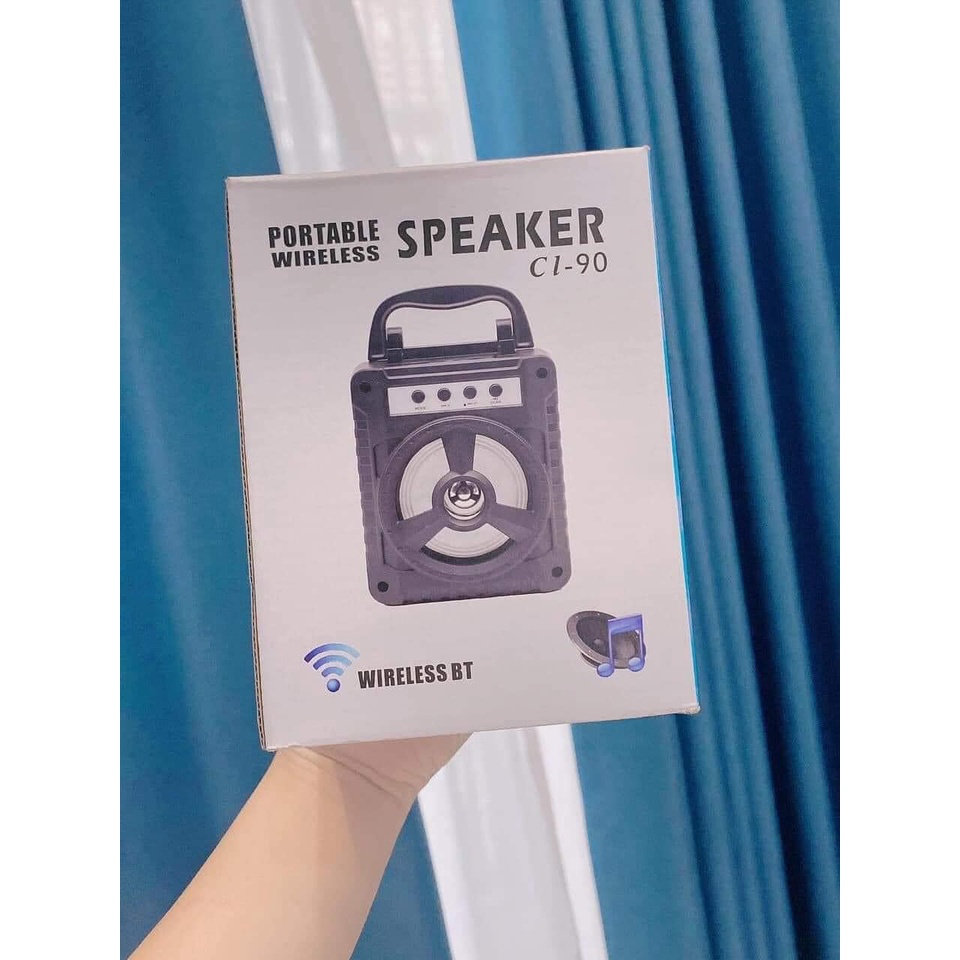 Loa Bluetooth mini xách tay CL-90 nhỏ gọn Hỗ trợ thẻ Micro SD & USB - Chính hãng - Bass cực hay - Bảo hành 1 đổi 1