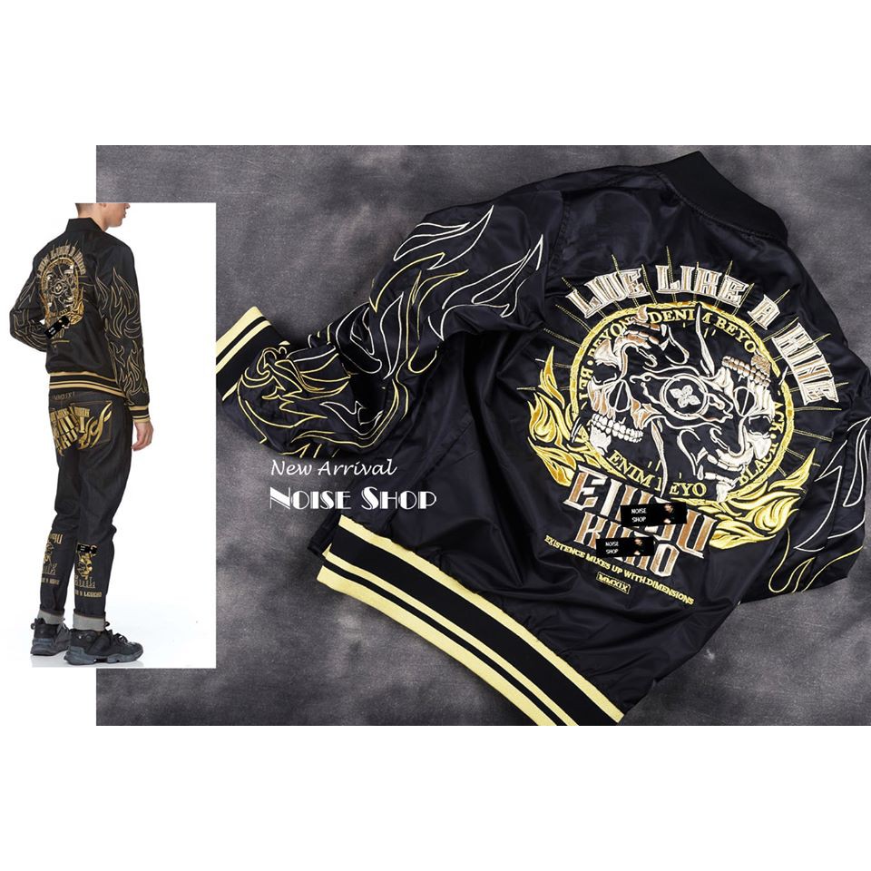 Áo Khoác Gió Họa Tiết Thêu Tay