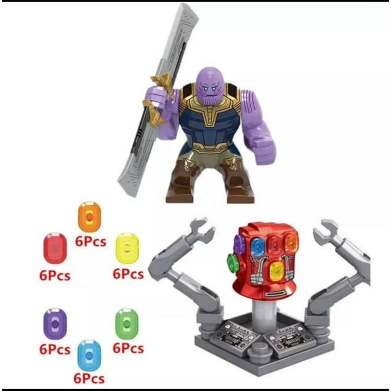 Mô Hình Đồ Chơi Lego Thanos Sword Nano Gauntlet 36 Gems No Dus Infinity War