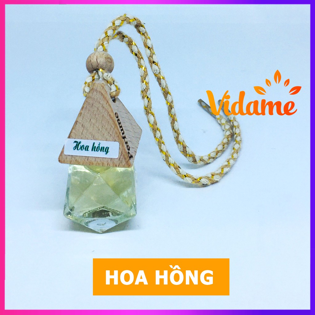 Tinh dầu thơm treo xe hoa hồng VIDAME, tinh dầu hoa hồng treo xe, treo tủ quần áo, treo thơm phòng, khử mùi hiệu quả