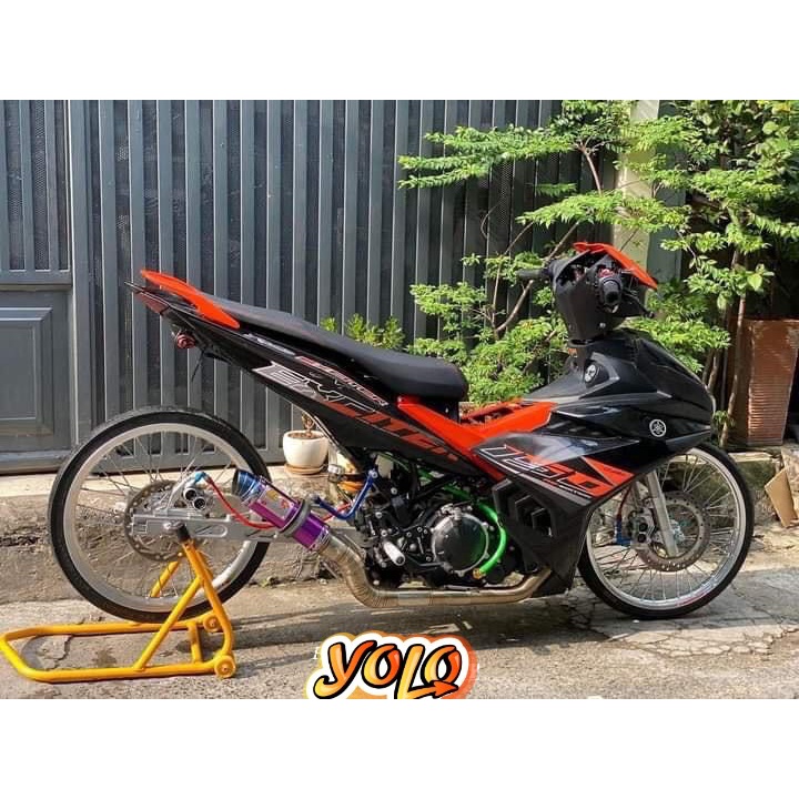 Tem trùm Exciter 150 yamaha  đen cam - Độ dán team trùm decal xe máy - Team trùm ex decal rẻ đẹp và chất  đen cam