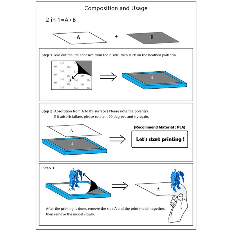 Tấm chắn bùn dành cho máy in 3D kích thước 200x200mm | BigBuy360 - bigbuy360.vn