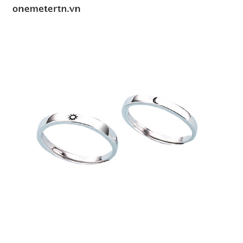 Nhẫn Cặp Hình Mặt Trăng / Mặt Trời / Mặt Trời Có Thể Điều Chỉnh Kích Thước
