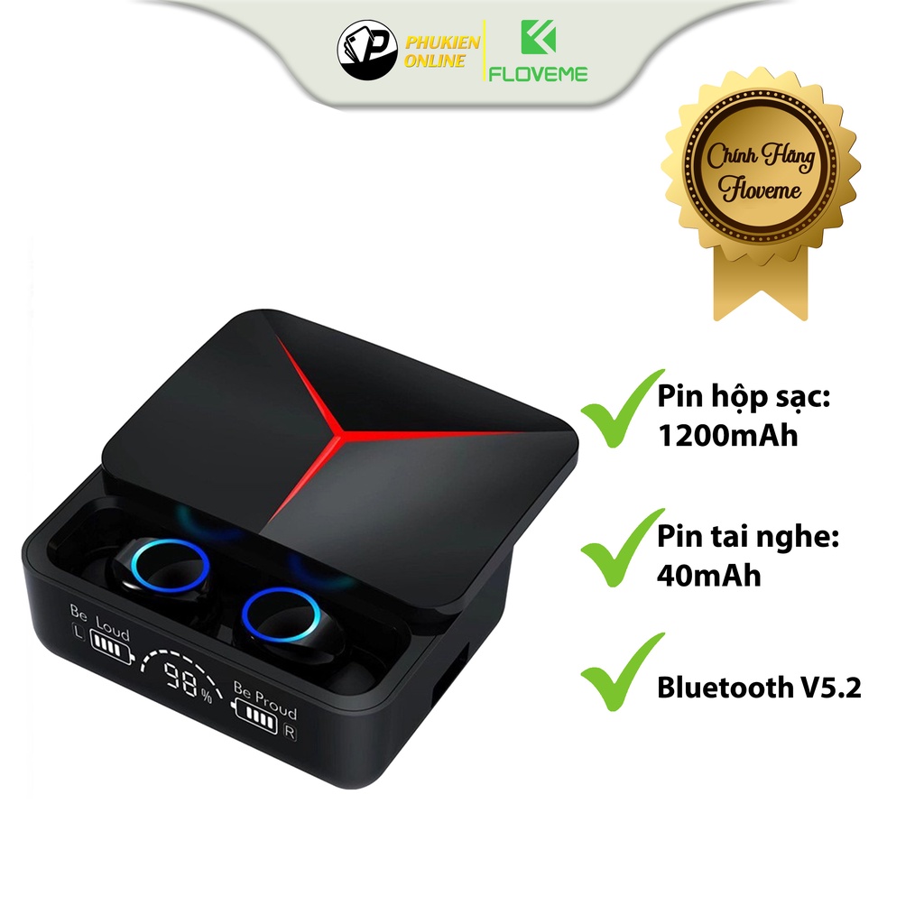 Tai Nghe TWS Bluetooth 5.3 M90 Pro - Độ trễ cực thấp, âm thanh nổi thể thao với thanh trượt hiển [BẢN QUỐC TẾ] ma m90