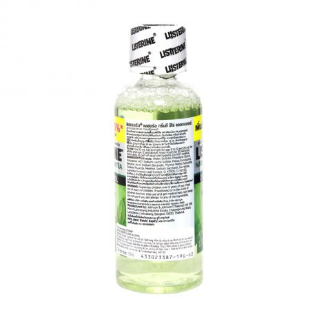 Nước súc miệng hương trà xanh  Listerine Natural Green Tea Zero Alcohol Multi-Action Mouthwash100ml: