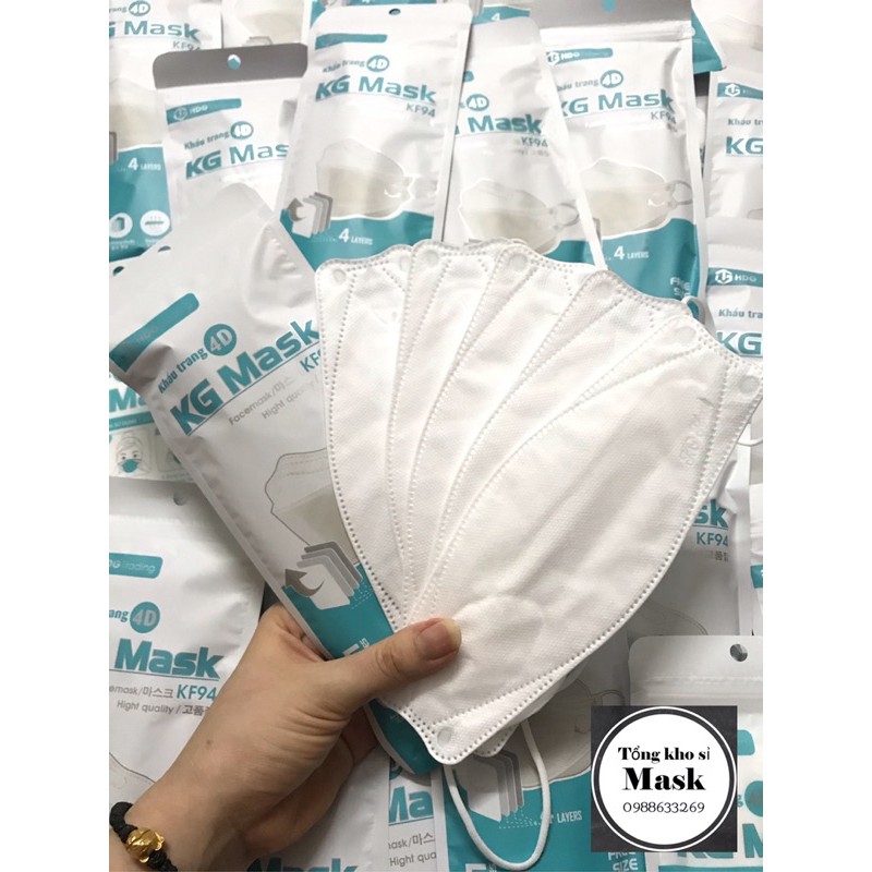 Khẩu trang KF94 Hàn Quốc KG Mask 4 lớp kháng khuẩn túi 5cái | BigBuy360 - bigbuy360.vn