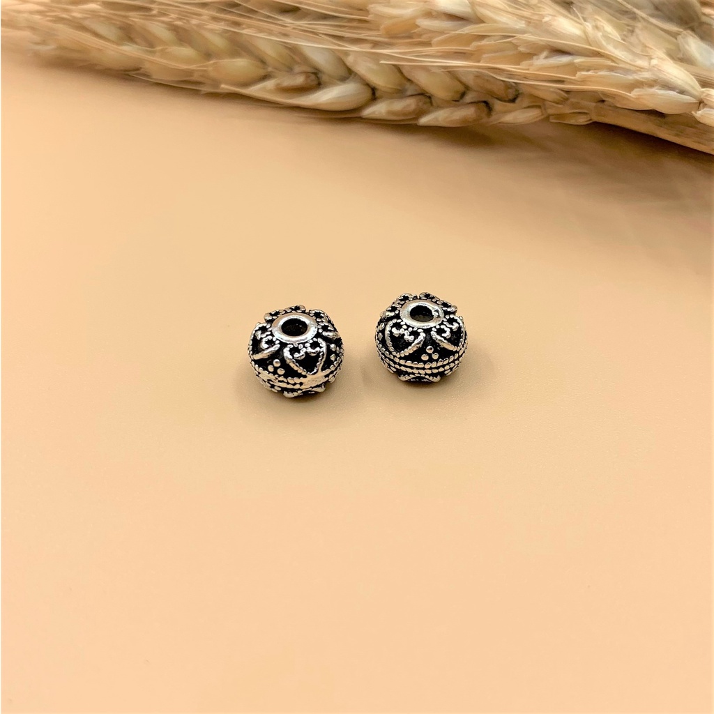Charm nối hình đồng điếu lỗ lớn - Charm Bạc 925 - Mã CA705