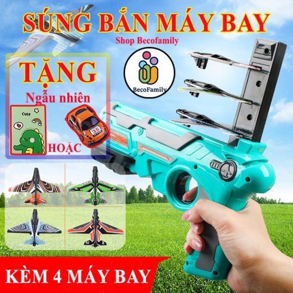 Súng đồ chơi bắn máy bay dành cho trẻ em , đồ chơi súng phóng máy bay lượn mô hình trẻ em