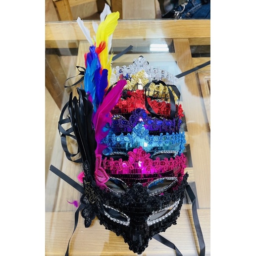 Mặt nạ hoá trang cosplay lông vũ / Mặt nạ chơi trung thu HALOWEEN