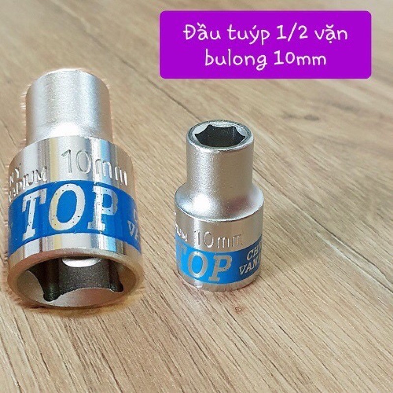 Bộ Dụng Cụ Gồm Cần Siết 1/2 Chữ L + 6 Đầu Tuýp Lục Giác 1/2 Size 10,12,13,17,19mm