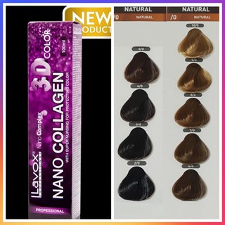 "[TONE MÀU TỰ NHIÊN 2/0-10/0]Thuốc nhuộm 3D Nano  Collagen Lavox 100ml"