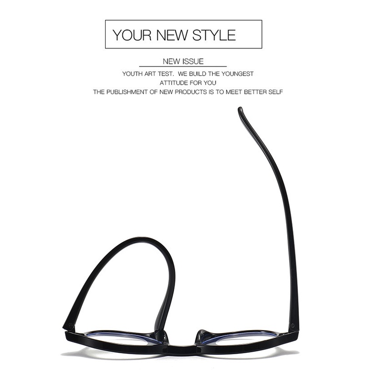 Mắt kính gọng tròn màu kẹo chống ánh sáng xanh thời trang cho trẻ em TR90