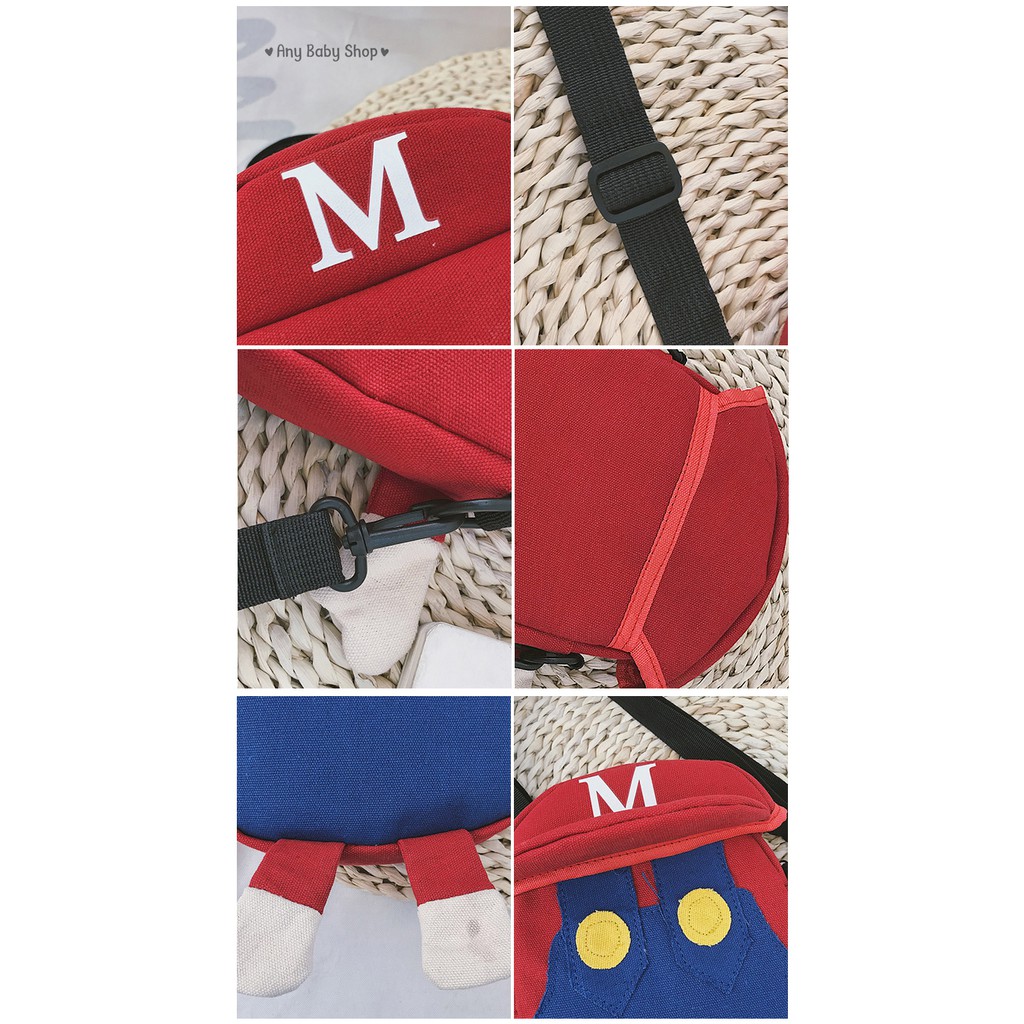 Túi đeo đi chơi ,đi Tết hình anh em nhà Super Mario cho cả người lớn và trẻ em với 2 màu cực xinh ( hàng có sẵn) ❣❣