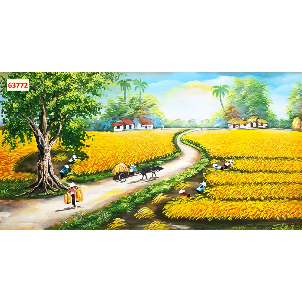 Tranh Dán tường 3D Phong Cảnh Làng Quê đường làng, lối xóm nhỏ Việt Nam yên bình mẫu mới nhất, được ưa chuộng hiện nay