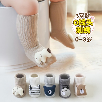 Vớ cotton chống trượt họa tiết hoạt hình dễ thương cho trẻ em