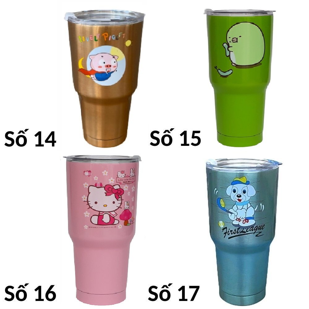 Ly giữ nhiệt Thái Lan 900ml 🎁Tặng Bộ Ống hút🎁 bình cốc cách nhiệt inox cao cấp Kami22008 | BigBuy360 - bigbuy360.vn