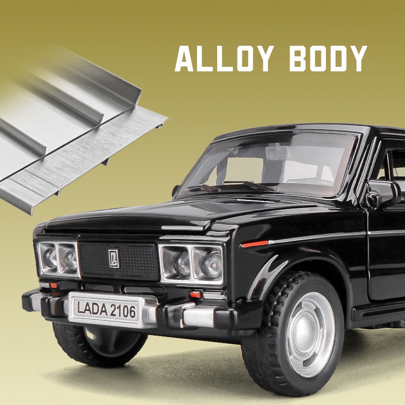 Mô Hình Xe Hơi LADA 2106 Bằng Hợp Kim Có Đèn Và Âm Thanh Tỉ Lệ 1: 32