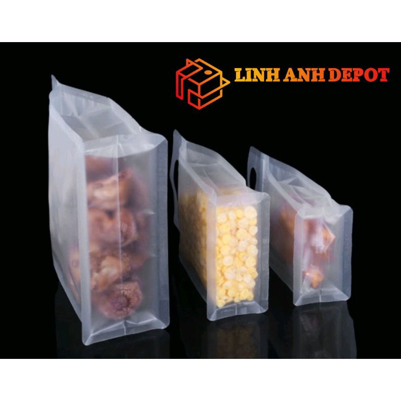 1KG TÚI ZIP 8 CẠNH TRONG MỜ NHẬP KHẨU