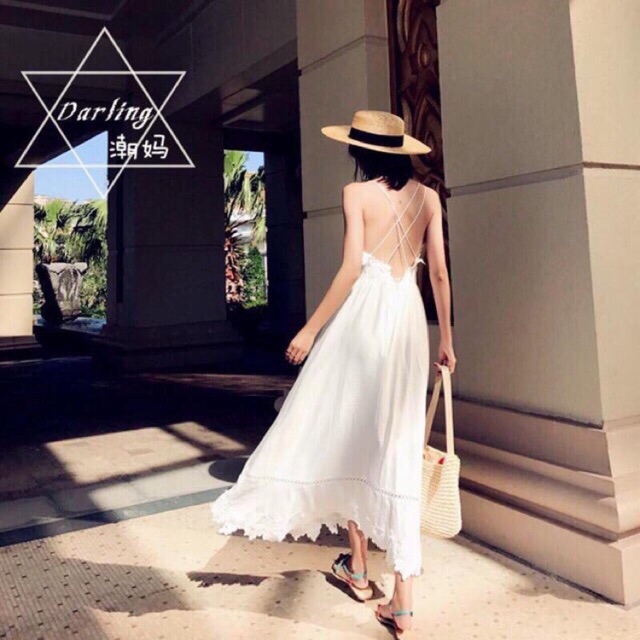 ĐẦM MAXI REN 2 DÂY QUYẾN RŨ | BigBuy360 - bigbuy360.vn