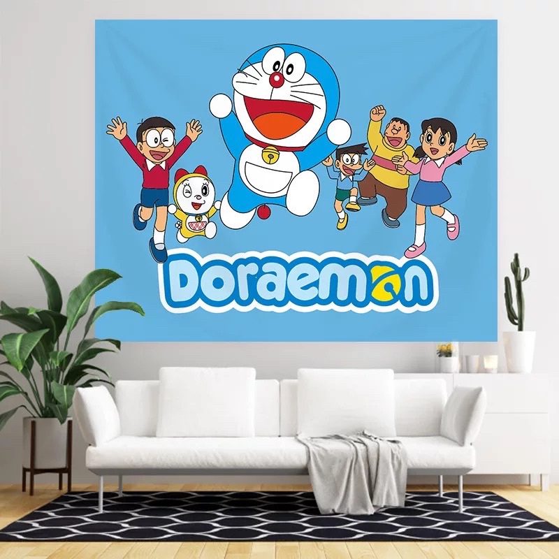 Tranh vải treo tường hoạt hình Doraemon nhiều mẫu xinh xắn