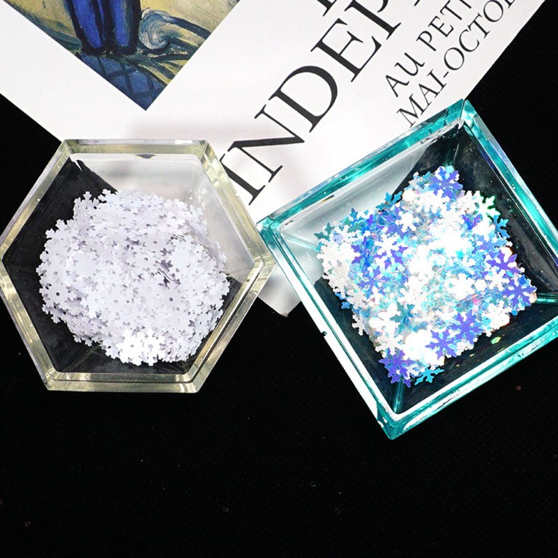 Túi 10g Kim Tuyến Hình Bông Tuyết Dùng Làm Trang Sức Diy