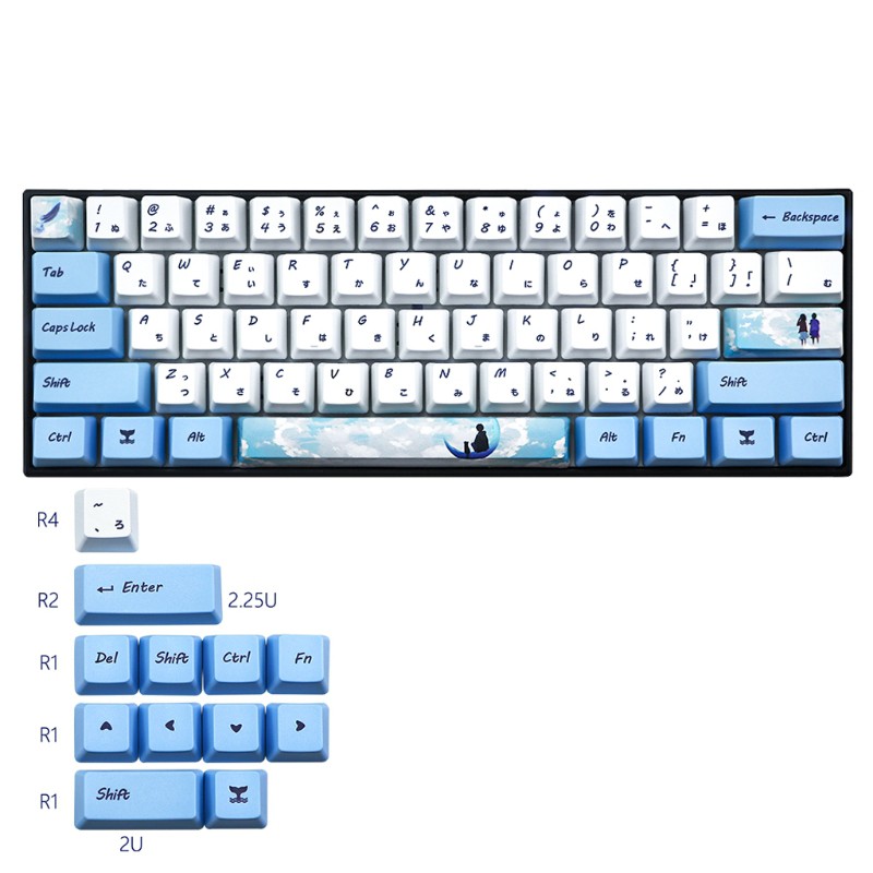 OEM Bộ 73 Nút Bấm Thay Thế Cho Bàn Phím Máy Tính Gh60 Gk61 Gk64 For Gh60 Gk61 Gk64