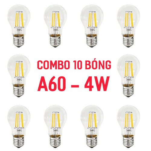 10 BÓNG LED EDISON A60