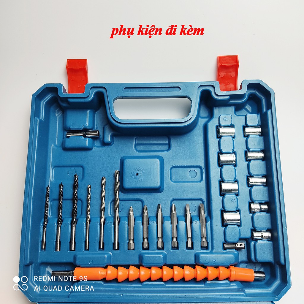 Máy Khoan Pin, Bắn Vít Makita 26V - 3 Chế Độ Khoan - Bộ Phụ Kiện 24 Chi Tiết Đi Kèm