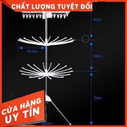 [XẢ KHO+FREE SHIP]  CÂY PHƠI QUẦN ÁO TRÒN 3 TẦNG TẶNG KÈM MÓC DÍNH TƯỜNG TRONG SUỐT