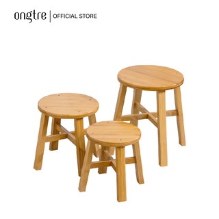Ghế đẩu tròn ONGTRE bằng tre tiện lợi